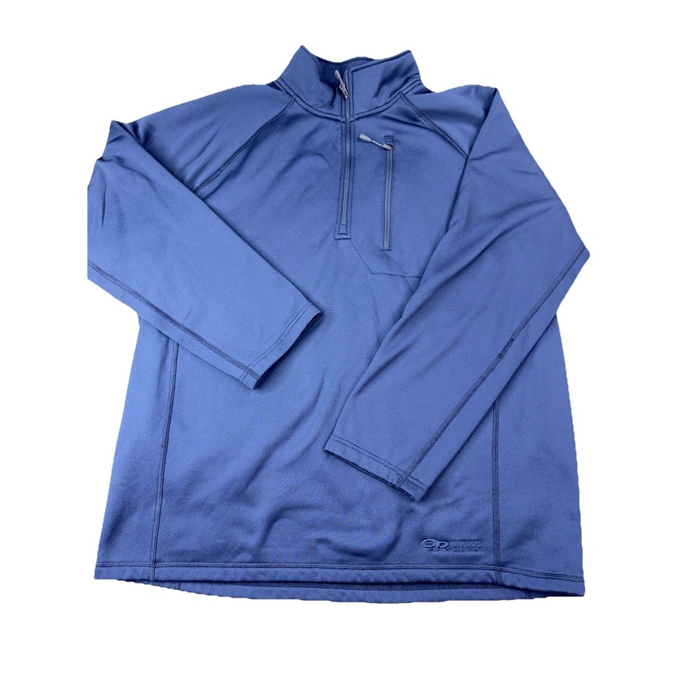 Outdoor Research Middle Fork Pullover‎ Mens Sz 2XL Navy 1/4 Zip Hiking V059